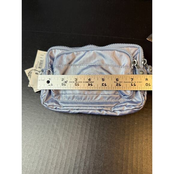 Kipling MERRYL 2-In-1 Convertible Crossbody Waist Bag KI9389 Pebble Blu Metallic - Picture 14 of 14